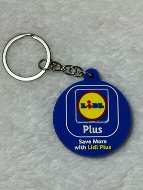 🛒 NEW Lidl Plus Grocery Store Exclusive Rubber Keychain 🛒